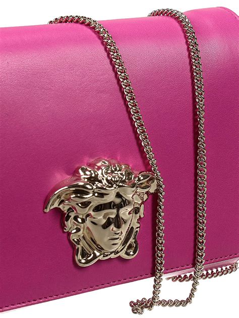 versace collection leather clutch